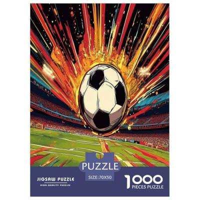 Fußball Puzzles 1000 Teile Schwer Puzzle Spielzeug Lernspiel Impossible Herausforderungsspielzeug Für Erwachsene Kinder 70x50cm/1000pcs von ChengzeTCo